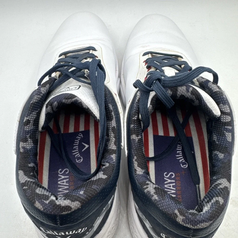Callaway Coronado V2 Golf Shoes Men's US Size 9.5 Red White & Blue USA Sneakers